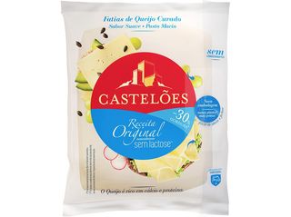 Queijo Castelões Meio Gordo Sem Lactose Fatiado 150G