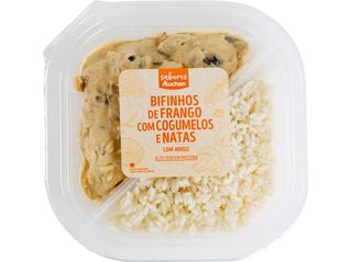 Bifinhos De Frango Com Cogumelos E Natas Com Arroz Sabores Auchan 300 G