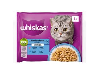 Comida Húmida Para Gato Whiskas Peixe 4x85g