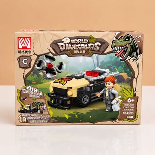 Set de Construcție Mașină Explorator Dinozauri – World Dinosaurs