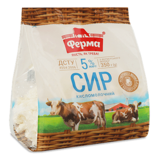 Сир «Ферма» кисломолочний 5%