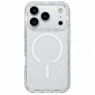 Capac Protectie Spate Cellara Colectia Crystal Glitter Magsafe Pentru iPhone 17 Pro/18 Pro - Transparent