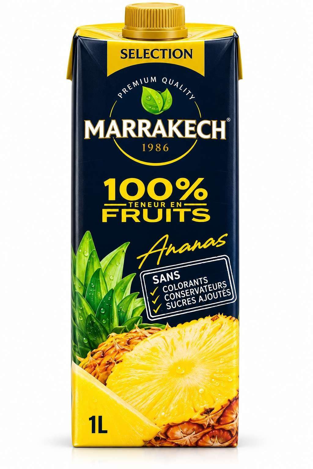 Marrakech Jus 100 % Fruits Sélection Ananas – 1 L