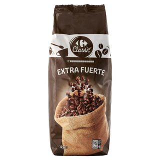 Café grano extrafuerte Carrefour Classic 1 kg
