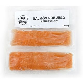 Lomo de salmón Noruego El Mercado pack de 2 unidades de 125 g