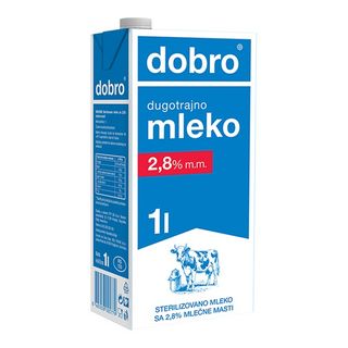 MLEKO UHT 2.8%MM 1L DOBRO 208221