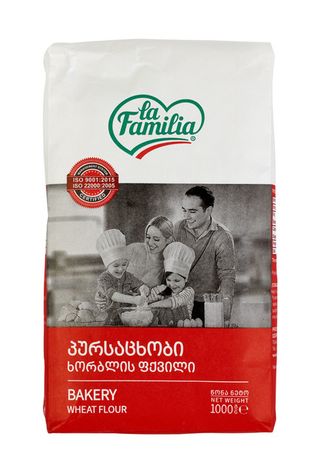ფქვილი ხორბლის პურსაცხობი 1კგ ლა ფამილია