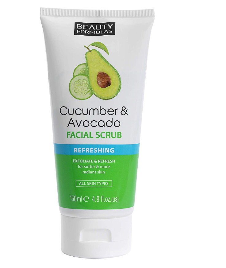 Beauty Formulas Cucumber&Avocado Facial Scrub 150Ml