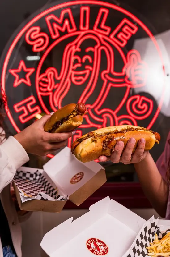 Smile hot dog