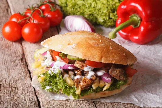 Turkish Doner kebab pizza