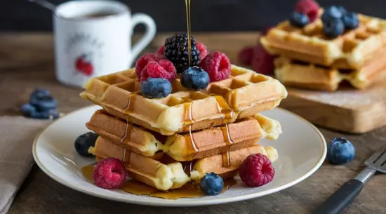 Split coffee & waffles