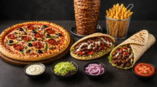 Super tacos y kebab pizza