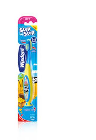 WISDOM Step Kids Toothbrush Blue/Yellow