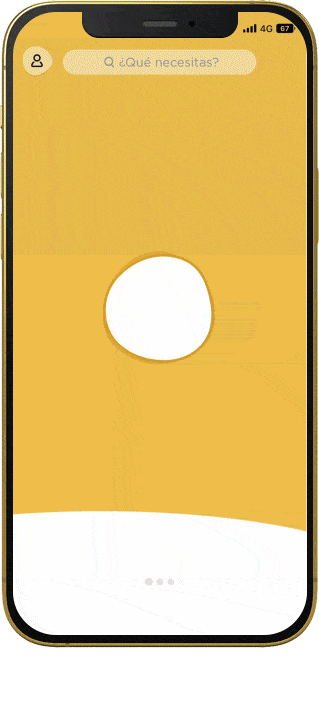 Gif of promo code used on Glovo app