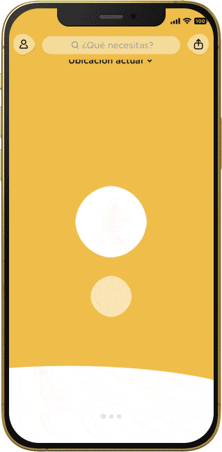 Gif of bubbles on the Glovo app