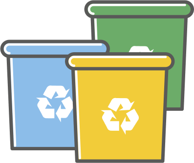 Recycling bins icon