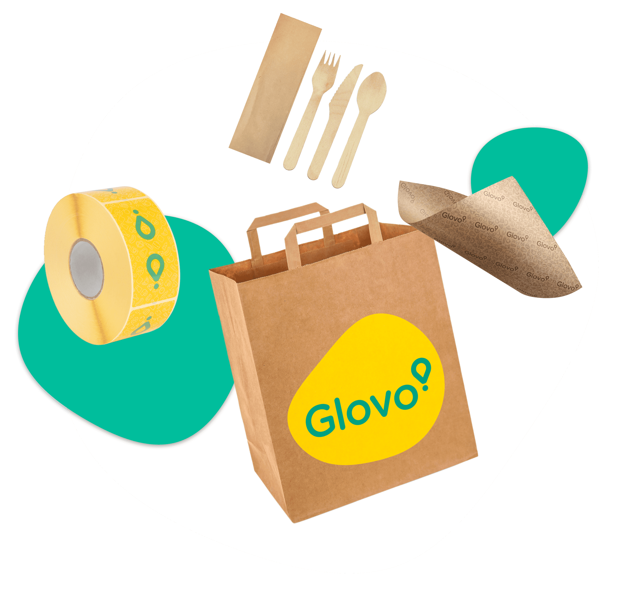 Packaging items available on Glovo Store