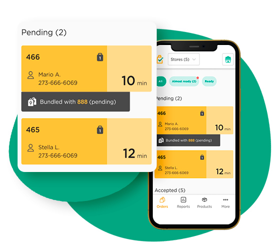 Screenshots of the Manager Portal app
