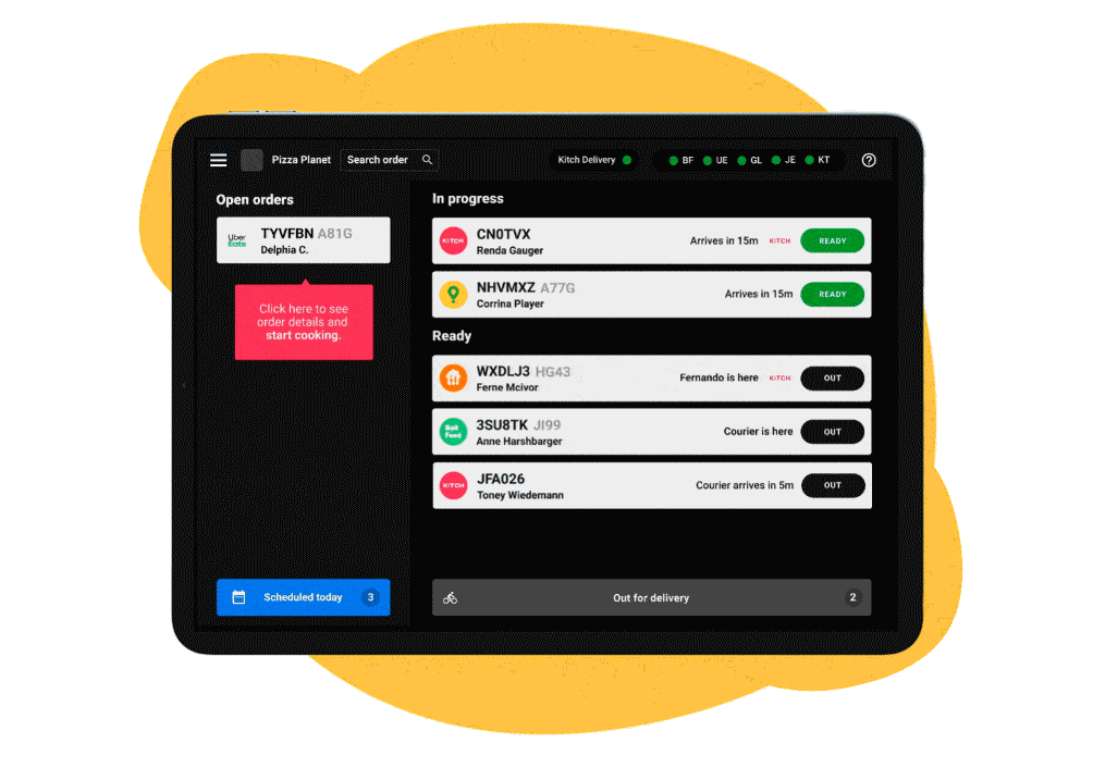 A gif of the Kitch platform