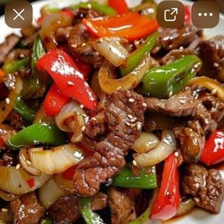 Viande sauté aux légumes 