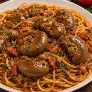 Spaghetti Avec Rognon Complet