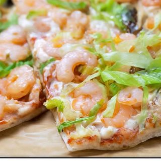 Pizza de atún y gambas (grande)