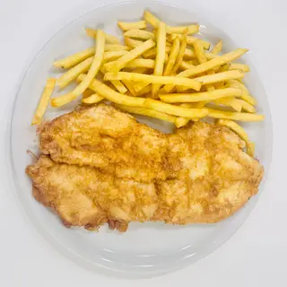 Escalope de pollo con papas naturales