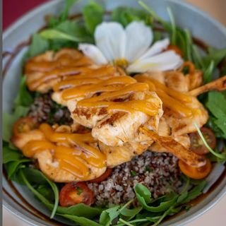 Chicken and quinoa skewers