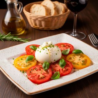 Ensalada De Burrata Con Tomate