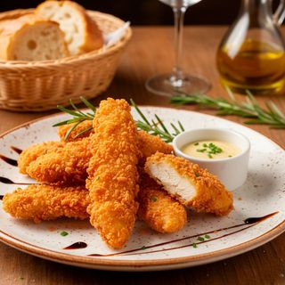 Tiras Crujientes De Pollo De Corral