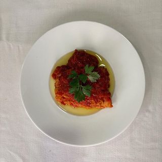 Balacao rebozado con tomate