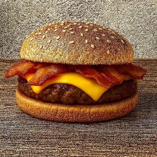 Hamburguesa Con Queso Y Bacon