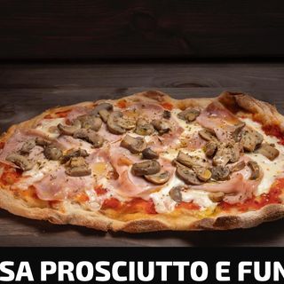Pinsa Prosciutto E Funghi (30 Cm.)