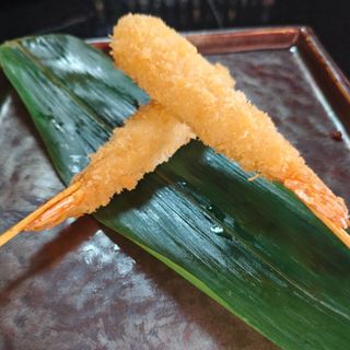 Brocheta de langostino torpedo (2 pzs.)