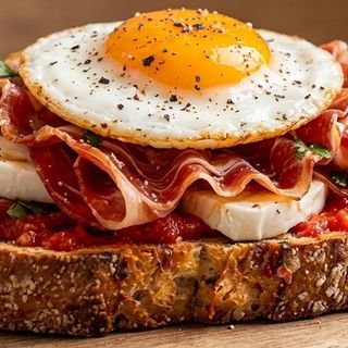 Tosta Con Tomate Y Jamón