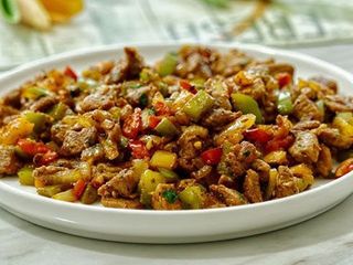 Filete de ternera + verduras salteadas