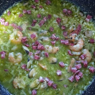Arroz verde (para 2 personas)
