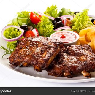 Plato De Costilla A La Barbacoa