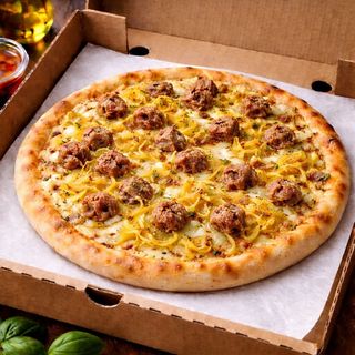 Pizza patate e salsiccia