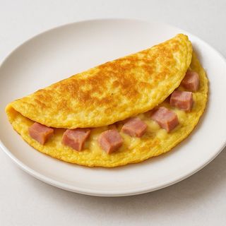 Egg Omelette Cheese And Ham