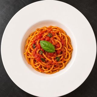 Pasta Pomodoro Y Albahaca