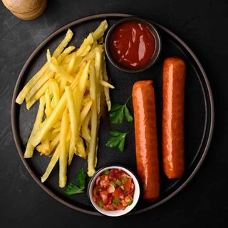 Chicken Sausages & Chips