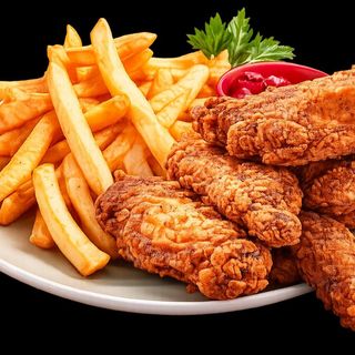 4 Alitas Con Patatas Y Bebida