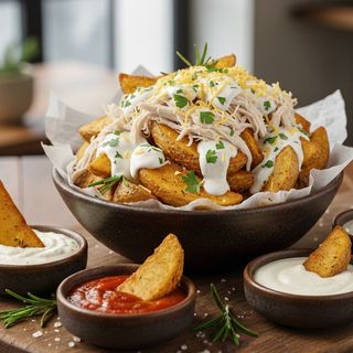 Papas Rústicas Con Pollo