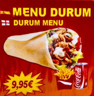 Menú Tacos Kebab