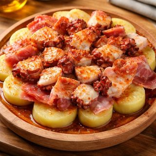 Pulpo A La Brasa Con Lacón