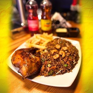 Arroz Chino + Pollo Agridulce + Papa