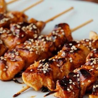 Pincho de pollo teriyaki