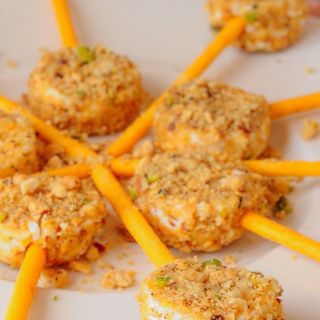 Piruleta de queso cremoso y caramelo