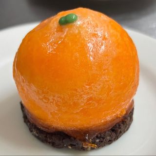 Tarta de mandarina (porción)